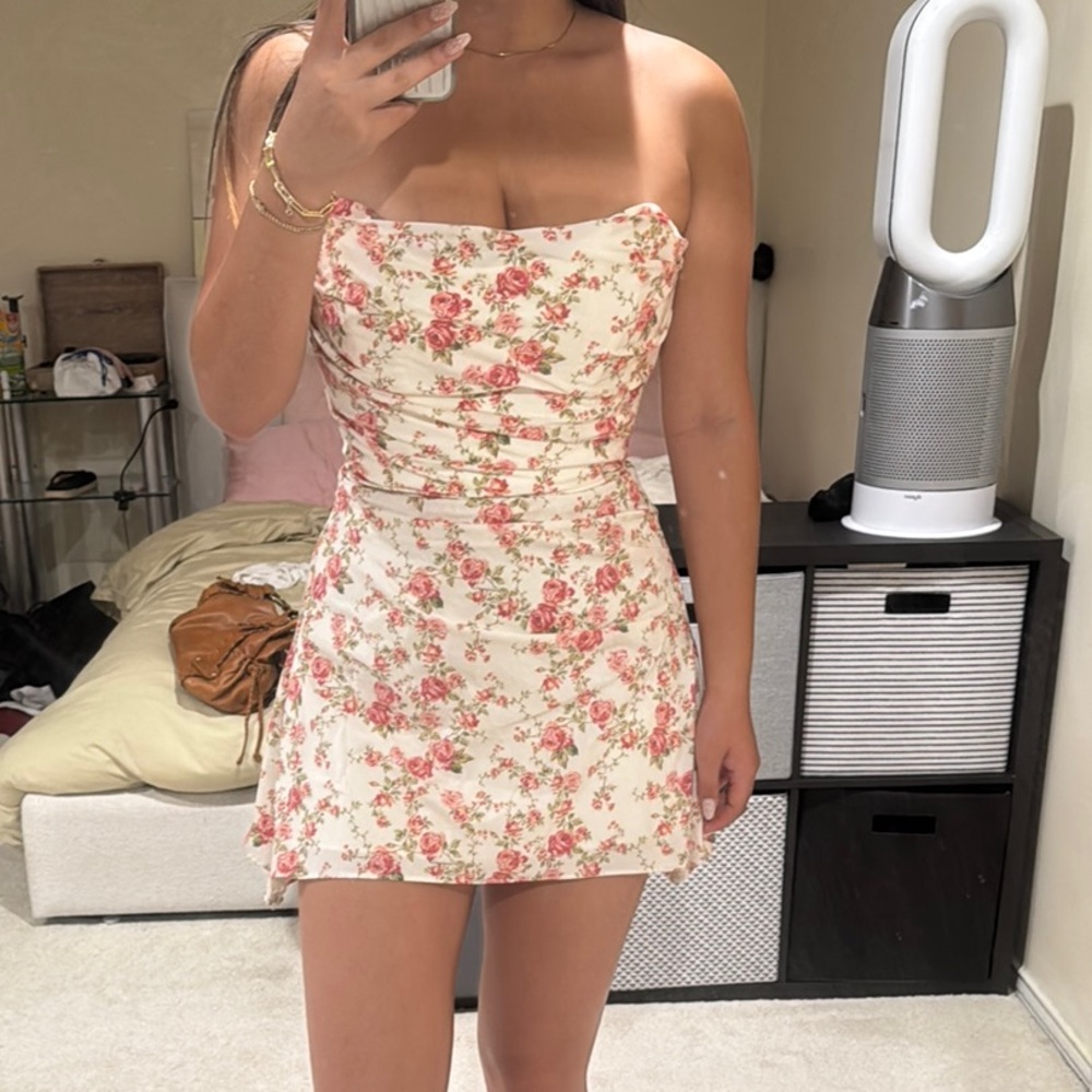 House of CB Jasmine Rose Print Dress